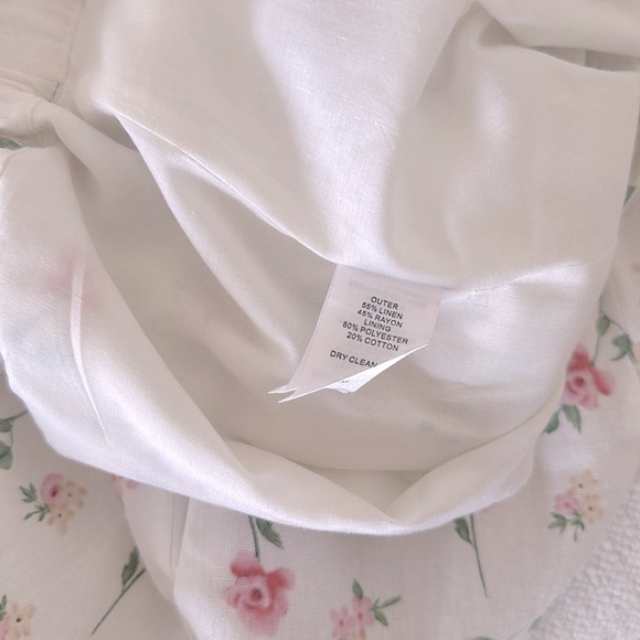 Joie Midi Skirt Linen boho Floral White Skirt size M - Picture 5 of 6